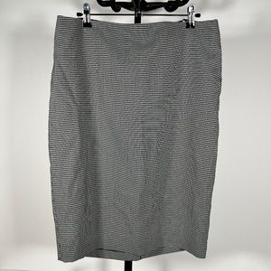 The Limited High Waist Pencil Skirt Black & White Grid Size 12T 12 Tall NEW